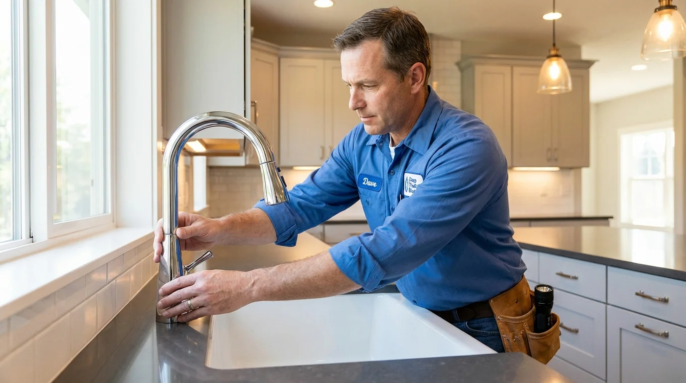 Kitchen faucet installation by Johns Plumbing LLC in Earlington