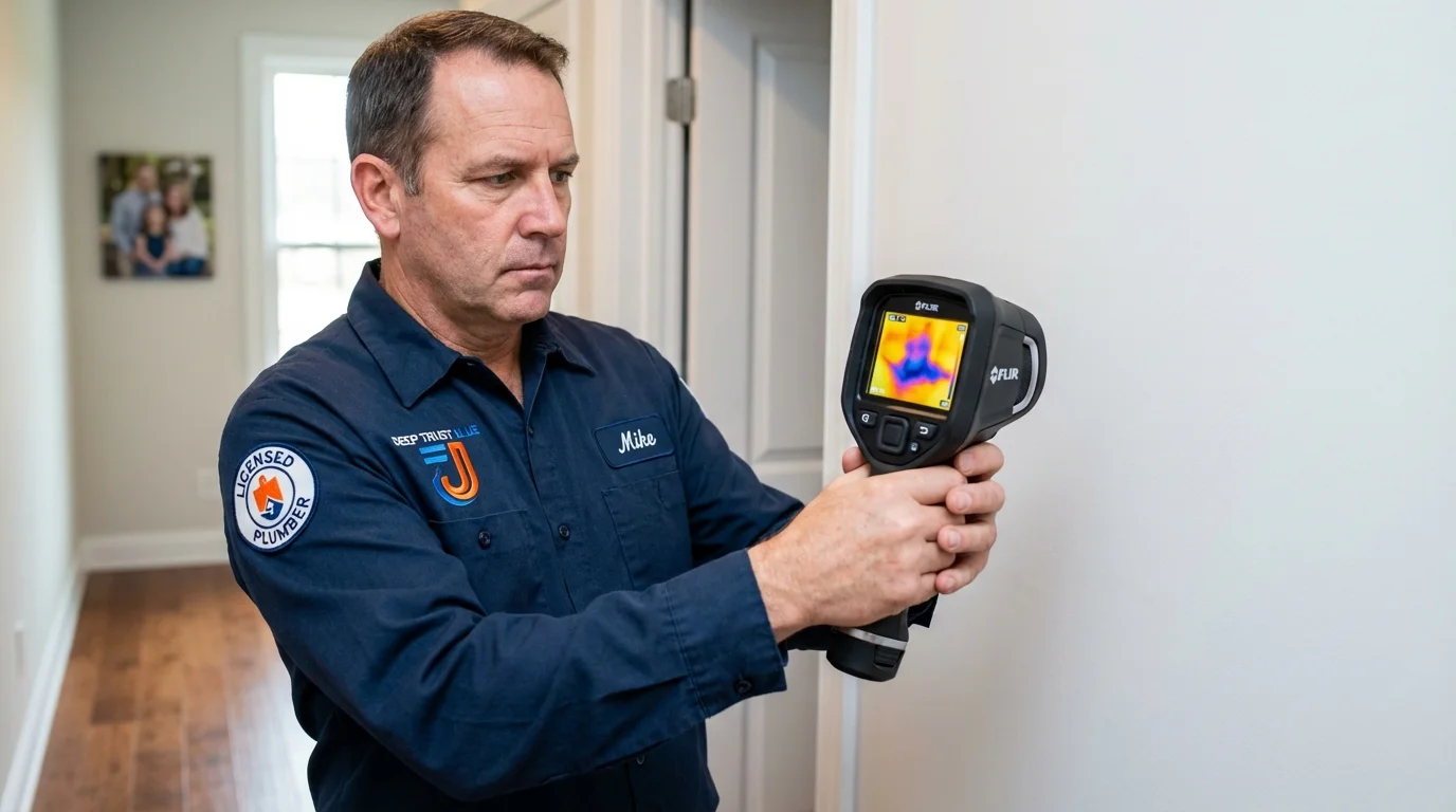 Thermal imaging leak detection by Johns Plumbing LLC in Earlington